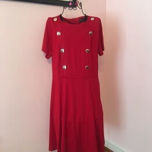 Eloquii Red Military Dress